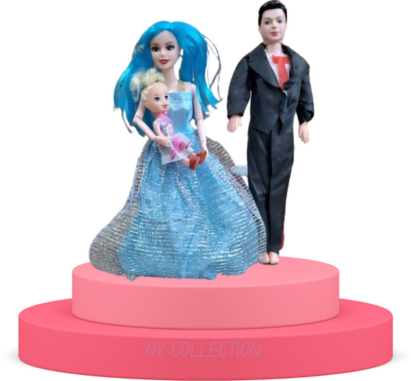 CTC CREATION Sweet Couple Doll Set for Kids, Girls with Foldable Hands for Baby(Multicolor)