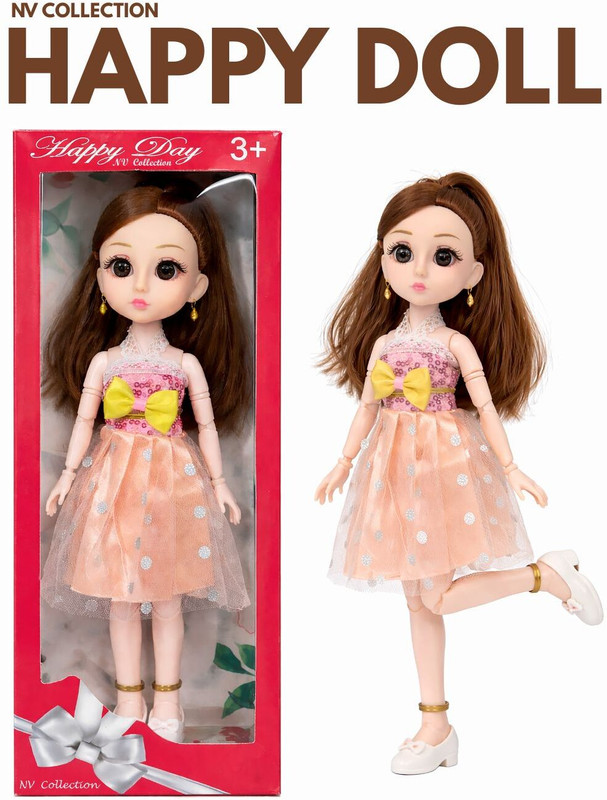 CTC CREATION Happy Fashion Doll A Playful Doll with Stylish Flair(Multicolor)