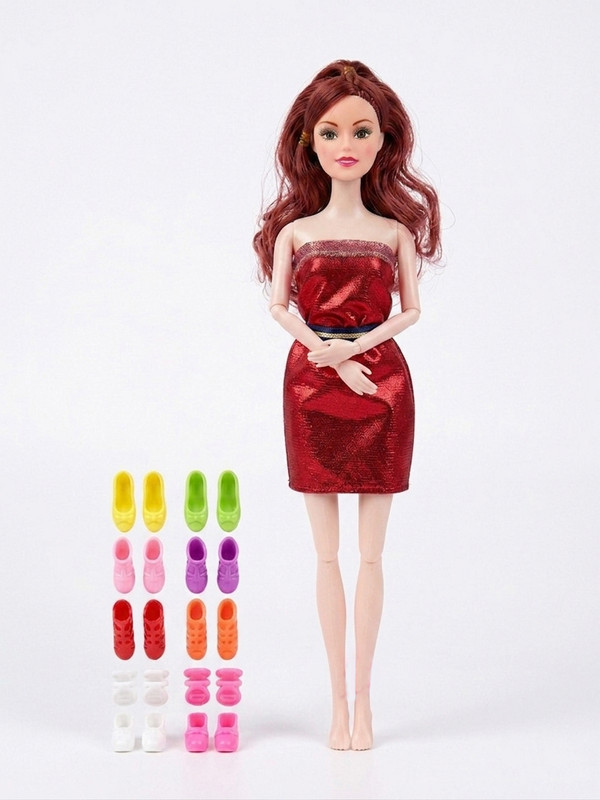 XQZMEE Baby Fashion Doll Set with Movable Joints & Accessories for Girls Gifting(Multicolor)
