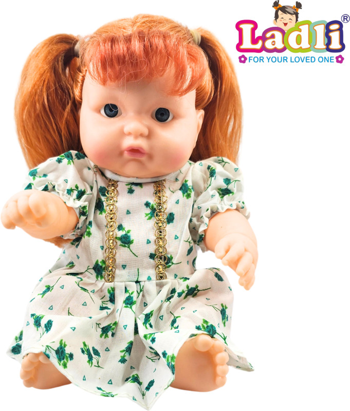 Ladli Beautiful Happy Smile Face Doll Stuffed Soft Plush Toy Love Girl Birthday Gifts(Multicolor)
