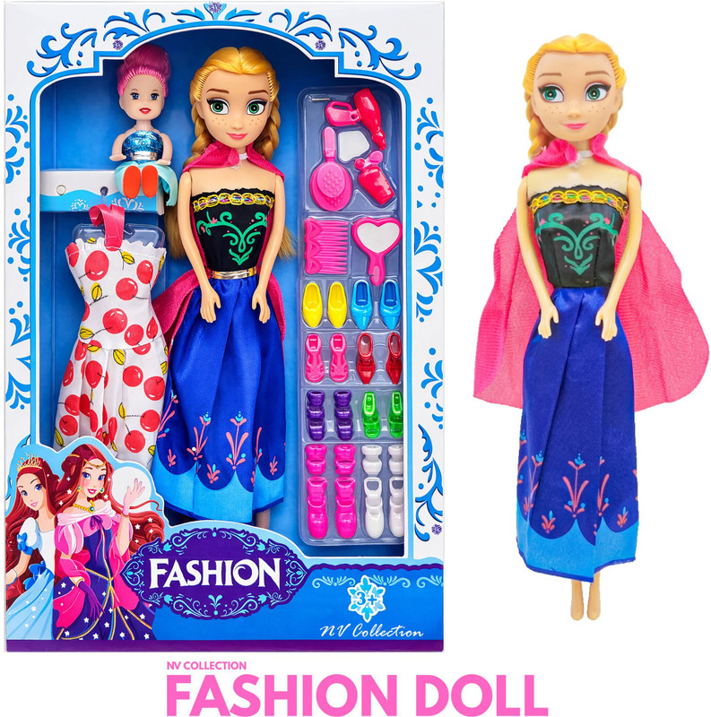 CTC CREATION Adorable Doll Set with Baby and Care Items(Multicolor)
