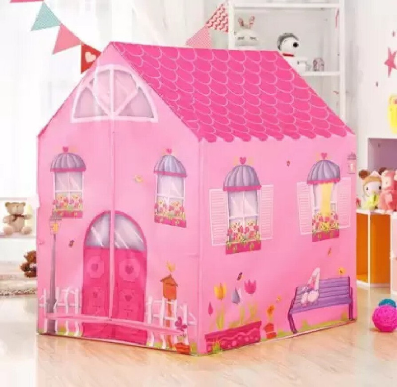 kiyan enterprise Doll House Play Tent House For Girls and Boys Light Weight, Water Proof (Jumbo)(Pink)