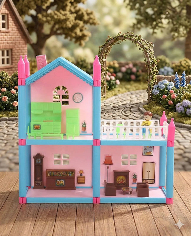 Mamma Mia lovely house 108 pcs Doll House(Multicolor)