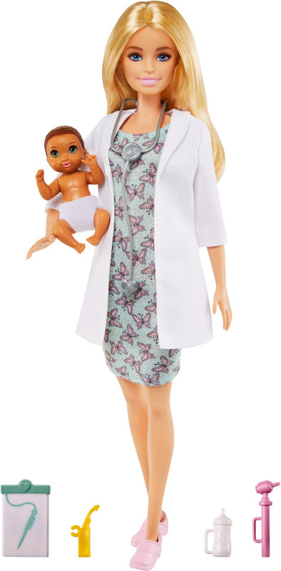 BARBIE Baby Doctor Playset with Blonde Doll Great Gift for Ages 3 Years Old & Up(Multicolor)