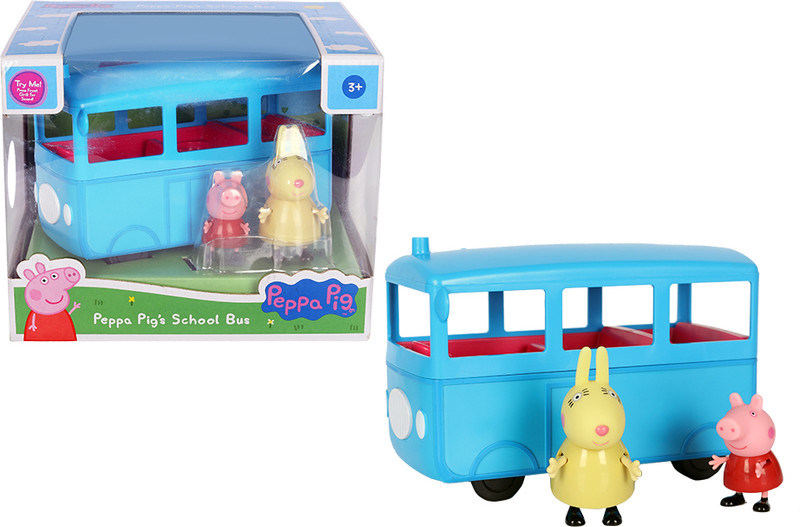 Peppa Pig Peppa's School Bus with Sound Effects, Preschool Toys for Unisex Aged 3+(Multicolor)