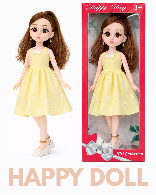 CTC CREATION Cute and fashionable doll filled with joy(Multicolor)