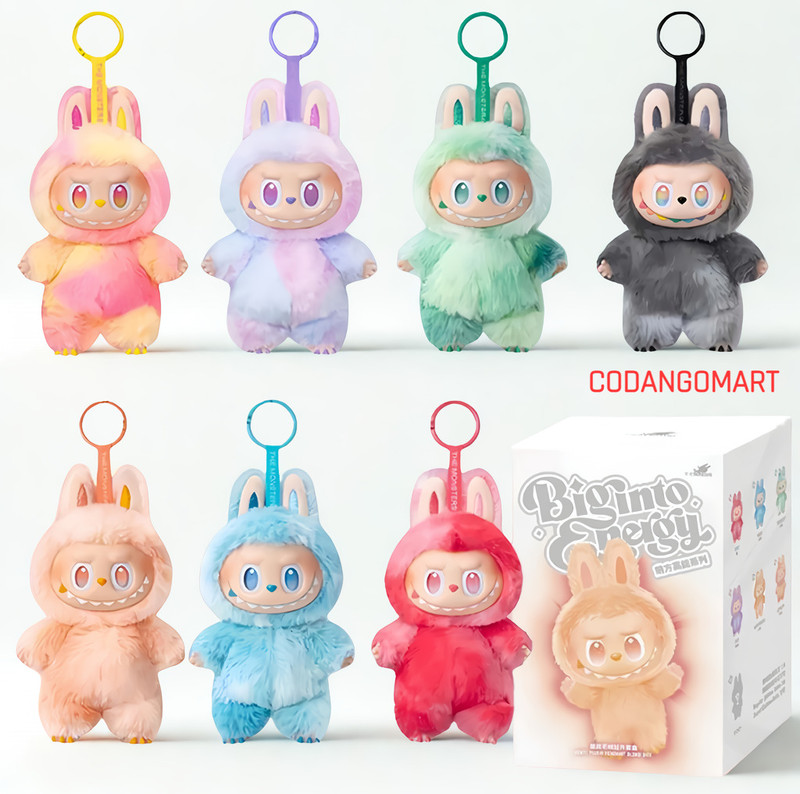 PlushVibe PopMart Labubu Doll Soft Plush Toy Kawaii Plush Mystery Box Collectible - 17 cm(Multicolor, Grey, Red, Orange, Green, Blue)