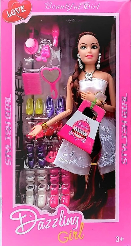 Prep Dazzling Dolls for Girls Doll with Moveable Arms Legs Elbow & Knee for Girls(Multicolor)