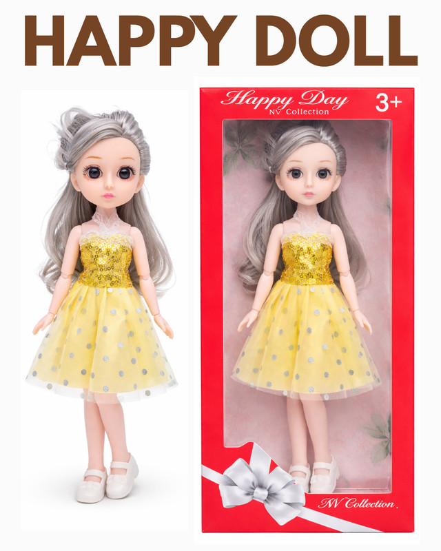CTC CREATION A doll with a contemporary touch and joyful expression(Multicolor)