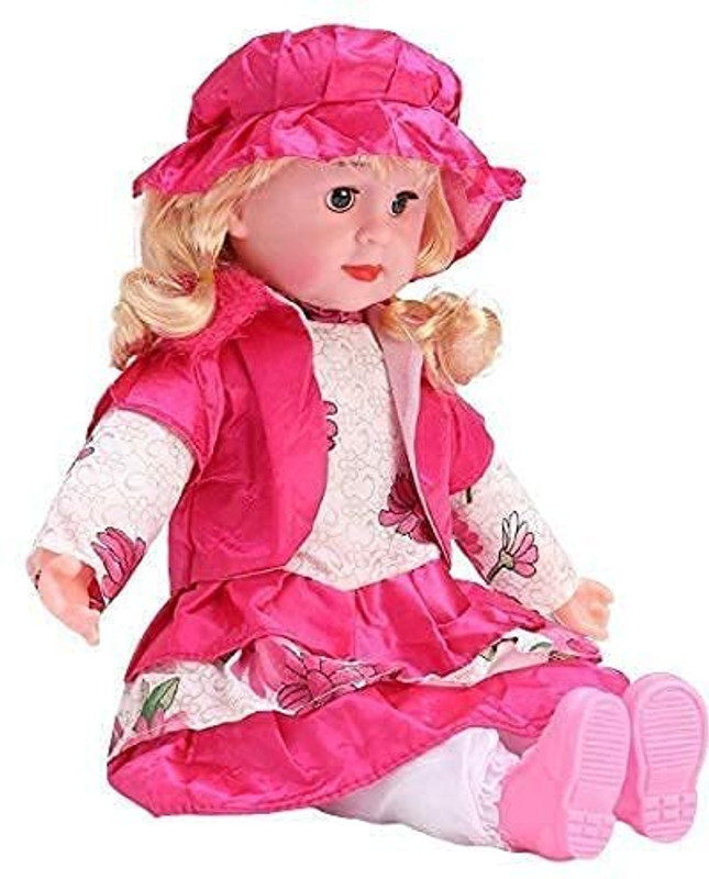 K.D Tinytots Cute Looking Pretend Play Fabric Singing Songs and Poem Doll(Multicolor)