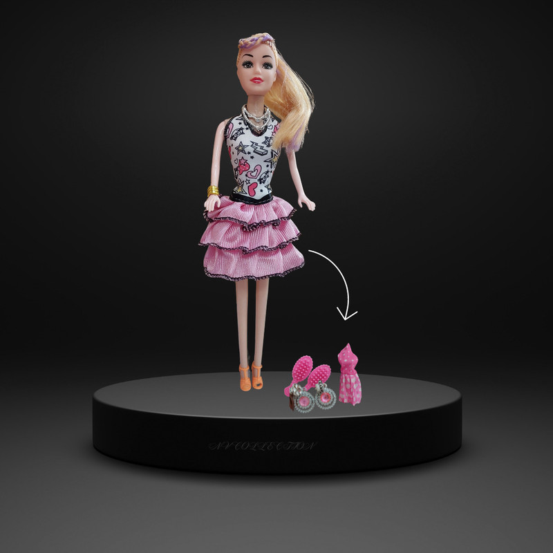 CTC CREATION Dolls for Girl’s House Surprise Shine Shoe Plastic Doll House Set(Multicolor)