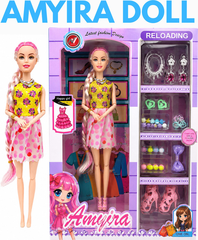 CTC CREATION Amayira Pink Princess Doll Accessory Kit(Multicolor)