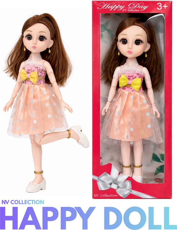 NV COLLECTION Happy Fashion Doll A Stylish Doll with Cute Charm(Multicolor)