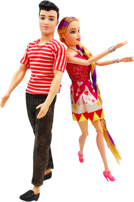 poksi COUPLE DOLL SET | Honeymoon couple with movable joints| Dancing Couple Doll(Multicolor)