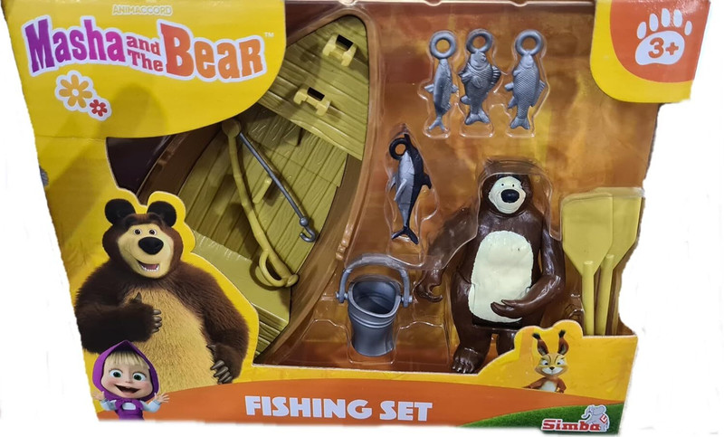SIMBA Masha and The Bear Mini Fishing Boat Set(Multicolor)