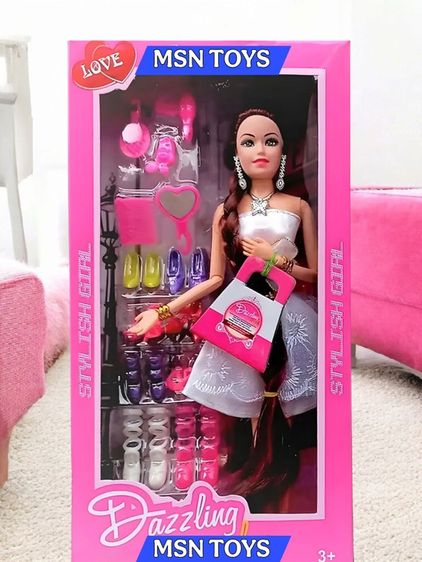 MSN A6Doll Beautiful Fashion Doll with Movable Hands and beautiful hair Z1(Multicolor)