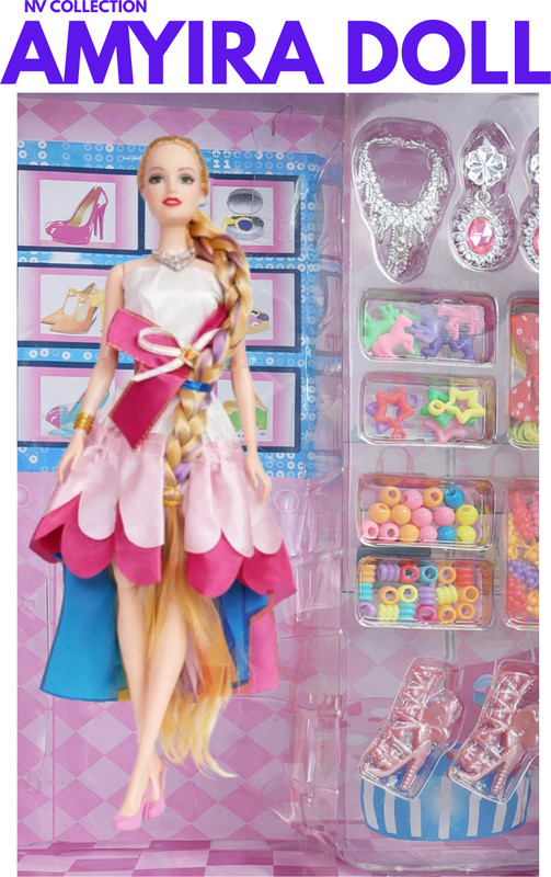NV COLLECTION Amayira Doll Play Kit with Accessories for Toddlers(Multicolor)