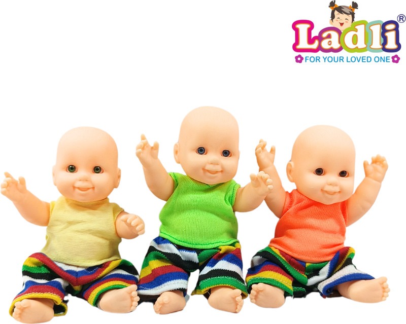 Ladli Toy,The Best Gifts for Girls and Boys Rotatable Legs Arms 16 cm Pack of 3(Multicolor)