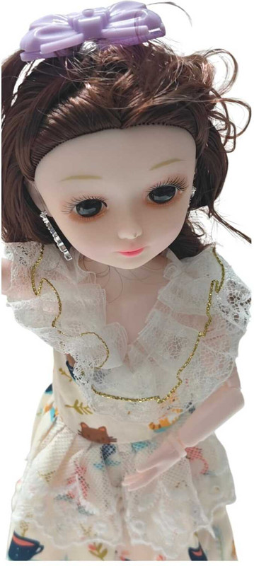 star impex Toys Cute Gorgeous Girl Doll Toy with Beautiful Dress & Elegant Eyes(Multicolor)