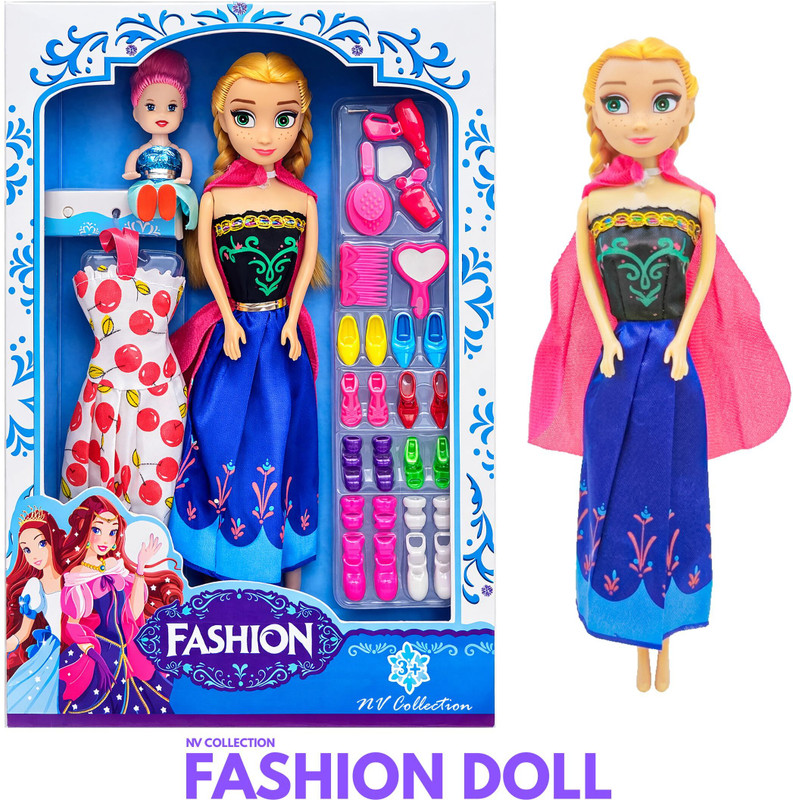 NV COLLECTION Fashionable Doll with Baby and Extras(Multicolor)