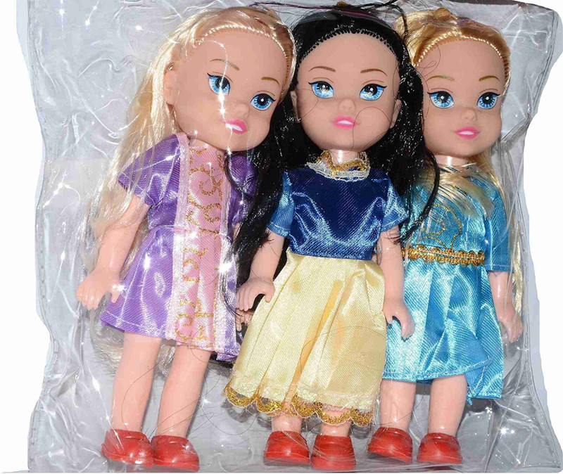 AKANSHA Small Baby Triplet Girl Sisters Long Hair Doll for Kids, Toddlers, Boys, Girls(Multicolor)