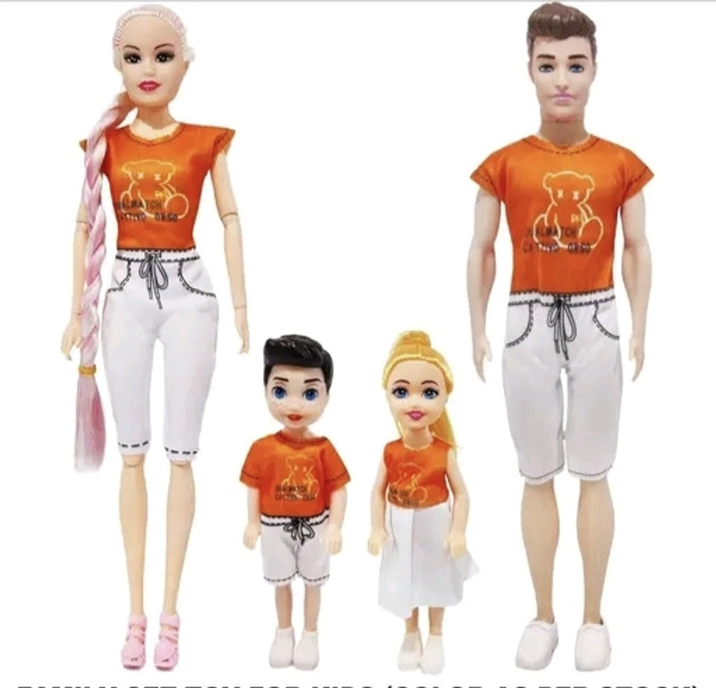 FUN n STYLE family doll set family no 1 big with 4dolls set mummy papa with 2 kids(Multicolor)