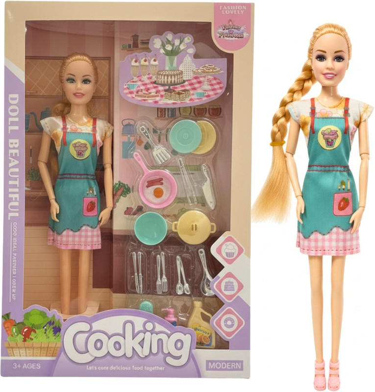 Fairies & Princess Cooking Doll Playset | Kitchen Set with Accessories | Kids Role Play Gift(Multicolor)