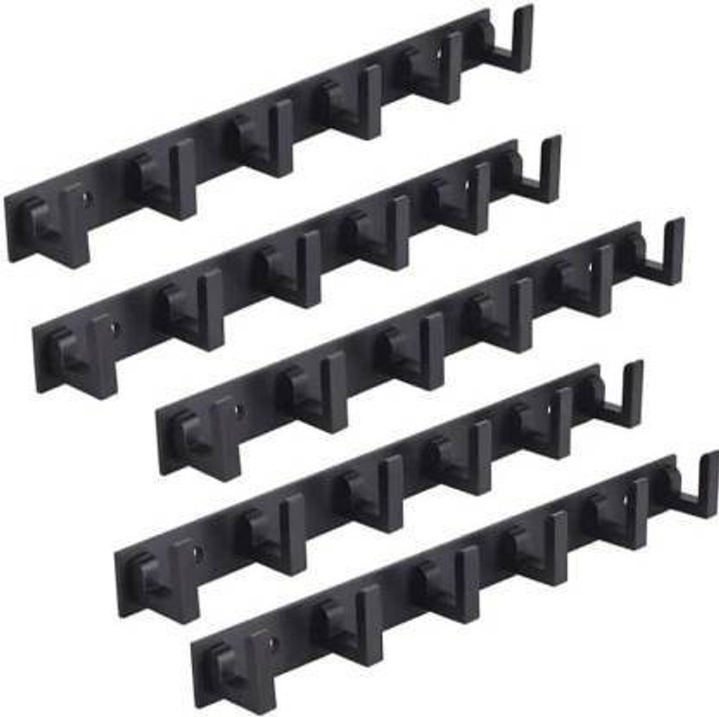 Bizaar Stainless Steel 6 Pin L Black Cloth Hooks Hanger Hanging Key Clothes (Pack Of 5) Door Hanger