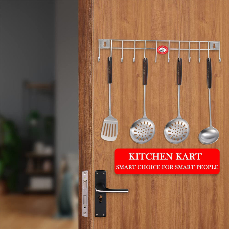 KITCHEN KART WallHanger DoorHanger Premium Kitchen Rack PACK OF 2 Stainless Steel Door Hanger