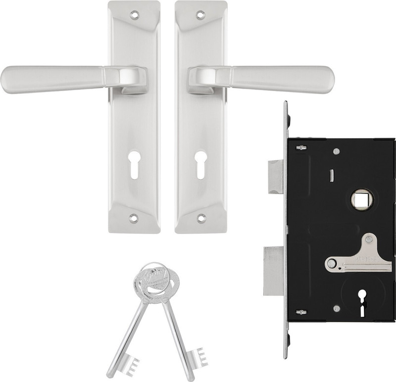 Godrej Locks Stainless Steel Matte Door knobs(Black)