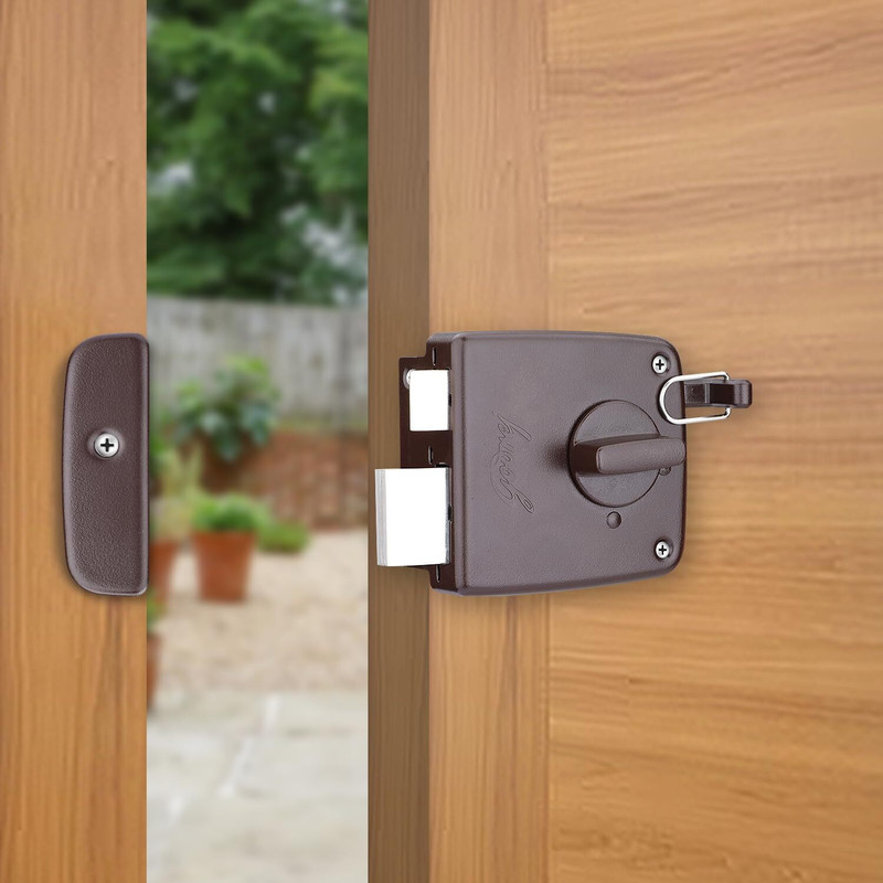 Godrej Zinc Alloy Polished Door levers(Brown)