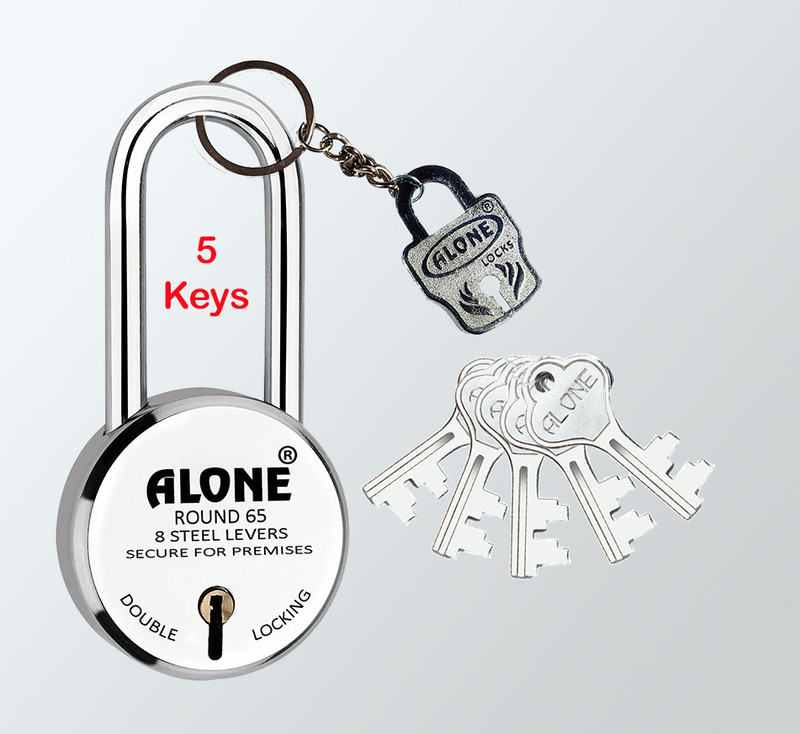 alone Steel Glossy Door levers(Silver)