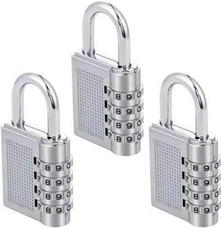 kenjji Silver Polished Electronic locks(Silver)