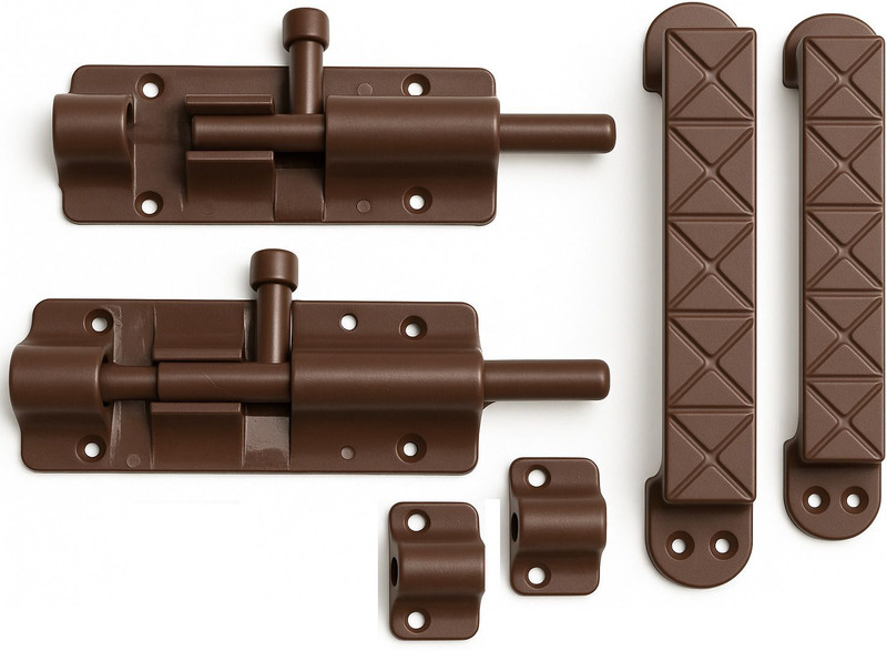 Tintoo Plastic Matte Door levers(Brown)
