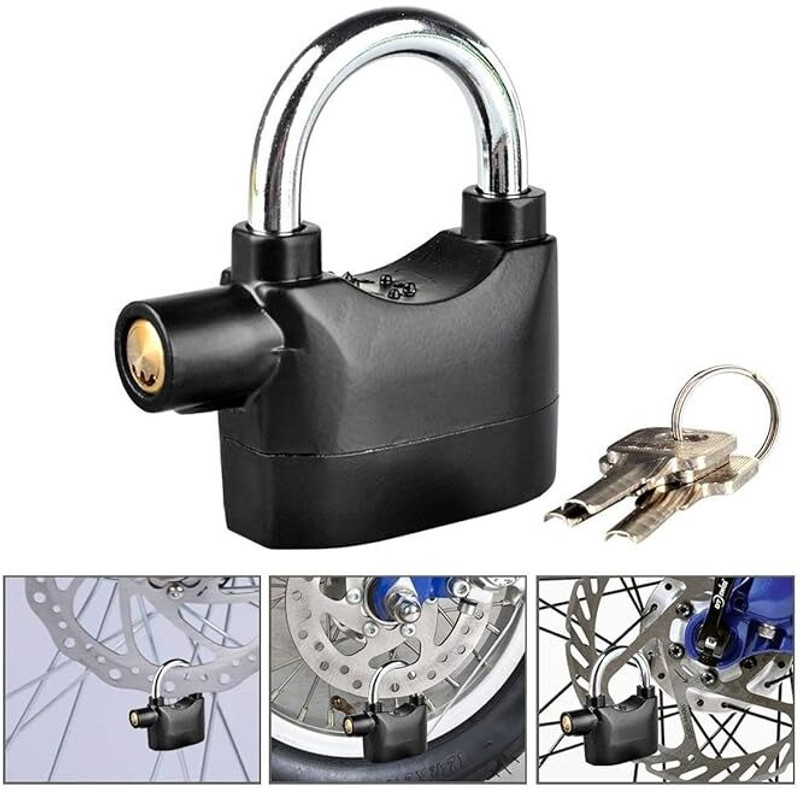 ENOREJIA Security Lock with Motion Sensor and 3 Keys Door Window .Alarm Motion Sensor Alarm Lock for Home(Black)