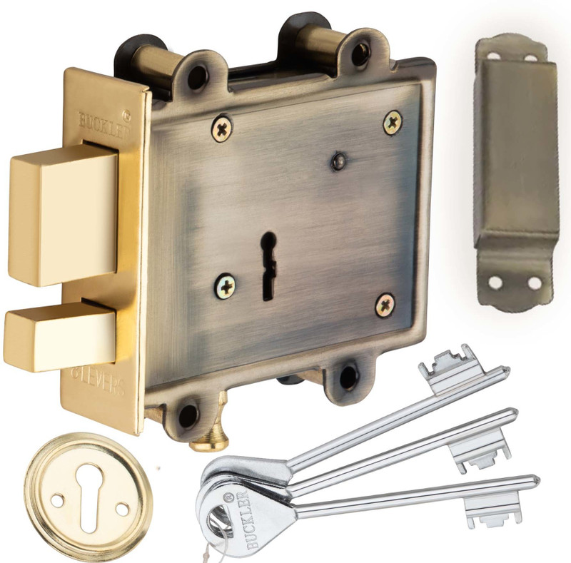 BUCKLER Iron, Steel Glossy Deadbolts(Gold, Black)