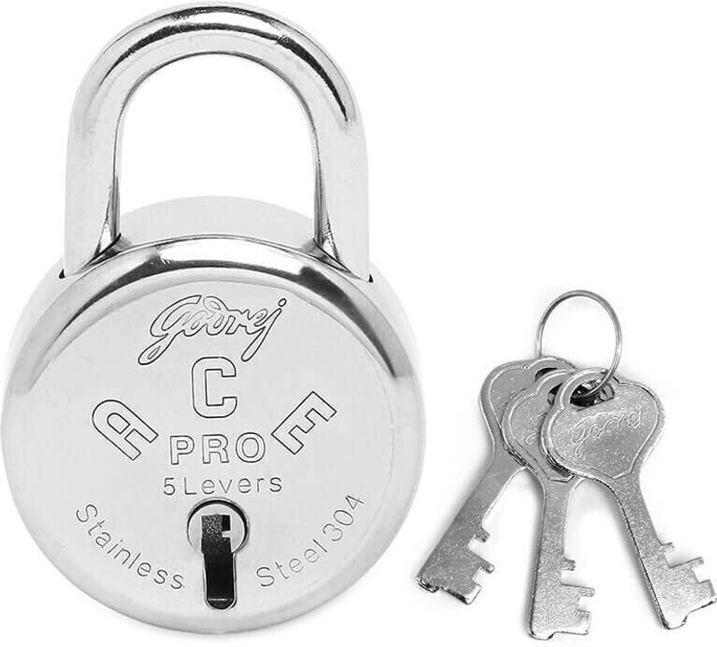 Godrej Locks Padlock with 5 levers Padlock(Silver)