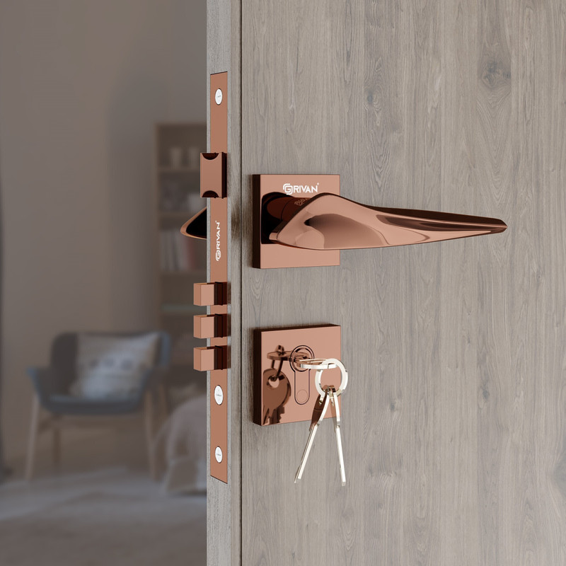 GRIVAN Brass Glossy Handlesets(Multicolor)