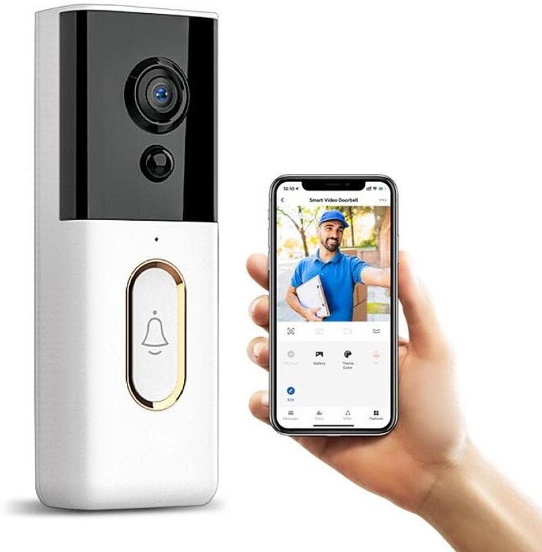 Techdash Ultra-Wide Angle Smart Video Doorbell Door Door Window Alarm(6999)