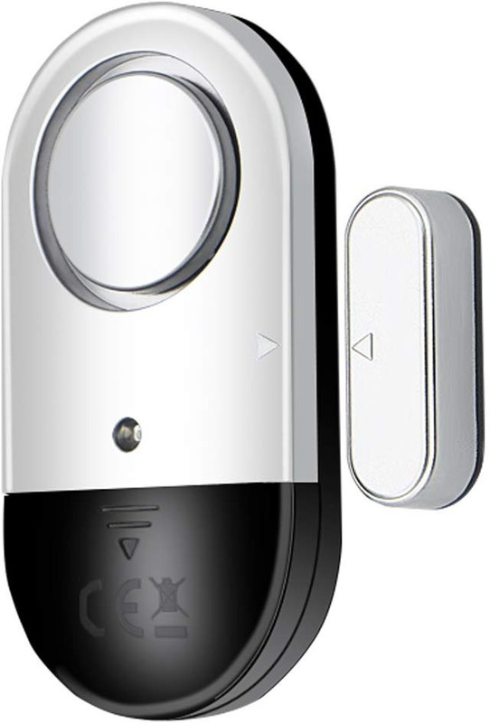 Sharvik Door Open Alarm Security System Wireless 125dB Magnetic Sensor Door & Window Door Window Alarm(125 DB)