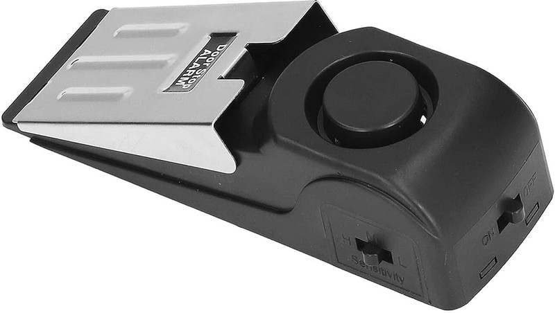 Scoovi Safety Wedge Door Stop Alarm Stopper Blocking Travel Home Security Alert 120db Door & Window Door Window Alarm(120db)
