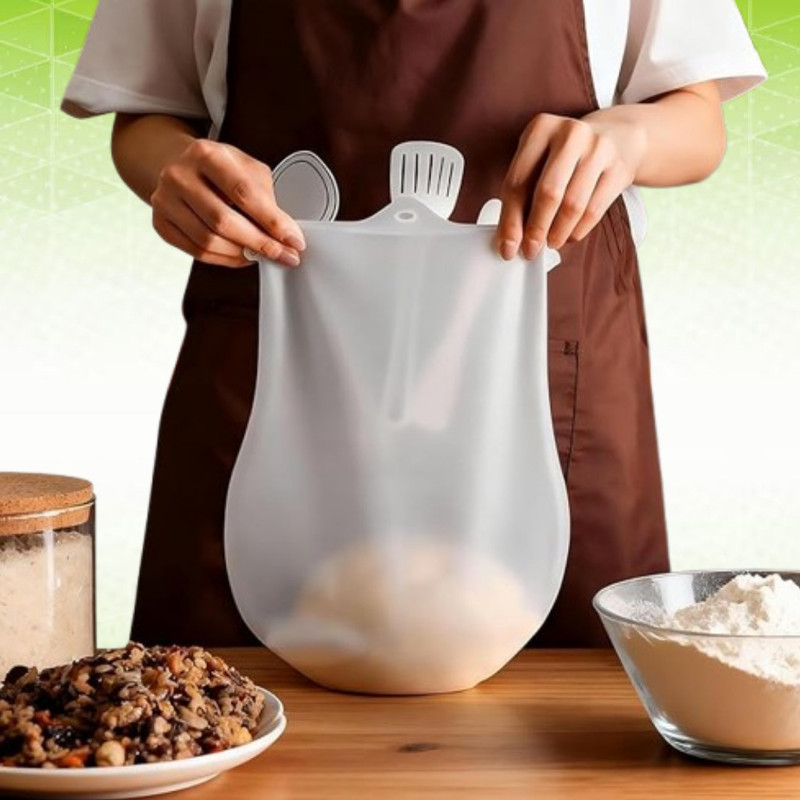 TIADINE Silicone Atta Kneader Bag for Consistent Non Stick Dough Results Silicone Detachable Dough Maker(Multicolor)