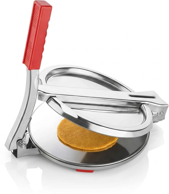 jiyanshi Cold Super Deluxe Stainless Steel 7-Inch Manual Puri & Papad Press Manual Dough Press(SD-PURI-7 (Super Deluxe Puri - 7 Inch))
