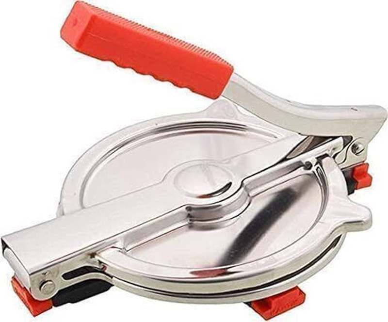 SHIVIM Hot Steel Puri Press Roti Maker Manual Chapati Press Dough Flatten Machine Manual Dough Press(Kitchen Tool for Puri Chapati Papad Khakhra Roti Maker Press for Home Use)