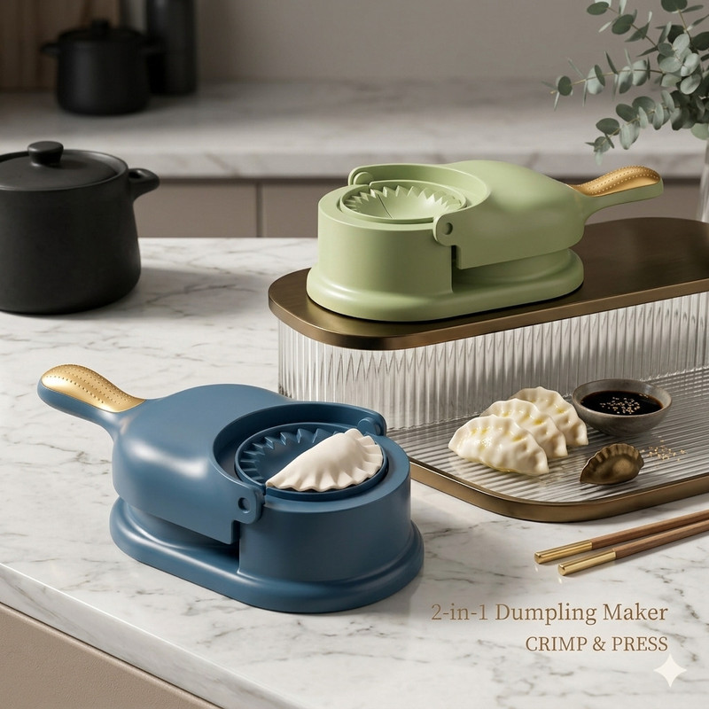 MITMART Cold 2 in 1 dumpling maker,momos maker, gujiya maker,kachori maker (multicolour) Manual Dough Press(MM1)