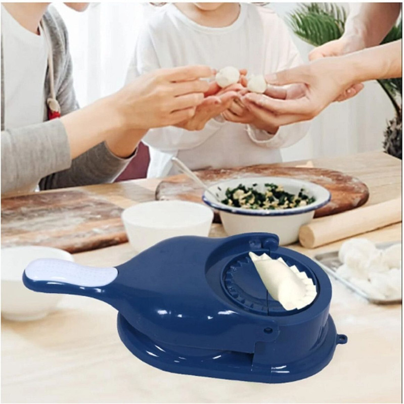 TREVA Cold Doual Press Manual Dough Press(Kitchen Tool Plastic Dough Press for Gujiya Momos Ghughra)