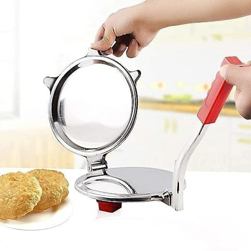 AARVI ENTERPRISES Cold Manual Dough Press(Puri Maker Press Machine – 6.5 Inch Stainless Steel Puri Press)