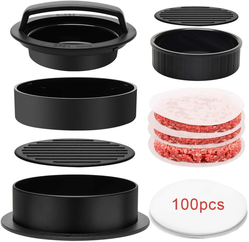 daesgesage Hot Non-Stick Burger Press Aluminum Hamburger Patty Maker Manual Dough Press(Non-Stick Burger Press Aluminum Hamburger Patty Maker Manual Dough Press)