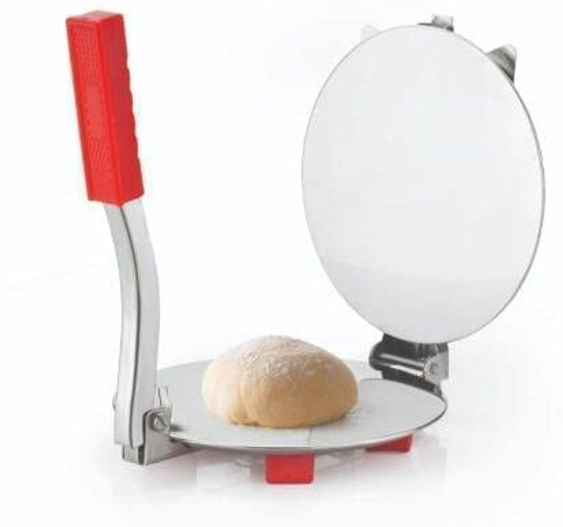 PORMONO Cold Puri Maker Press Machine Roti Papad Khakhra Poori Manual Manual Dough Press(Stainless Steel Puri Maker Press Machine - Roti Chapati Presser for Home)