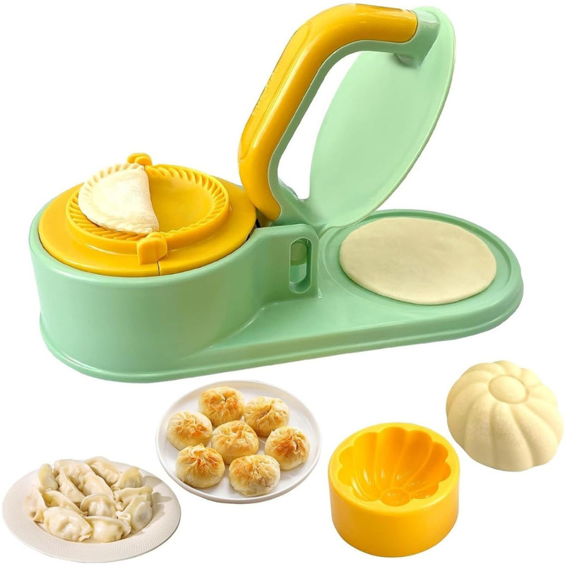 DIVYAMSHOPEE Cold Kitchen Press Mould Manual Dough Press(3 in 1 Dumpling & Momo Maker Press | Manual Dumpling Wrapper Mold Kitchen Tool)